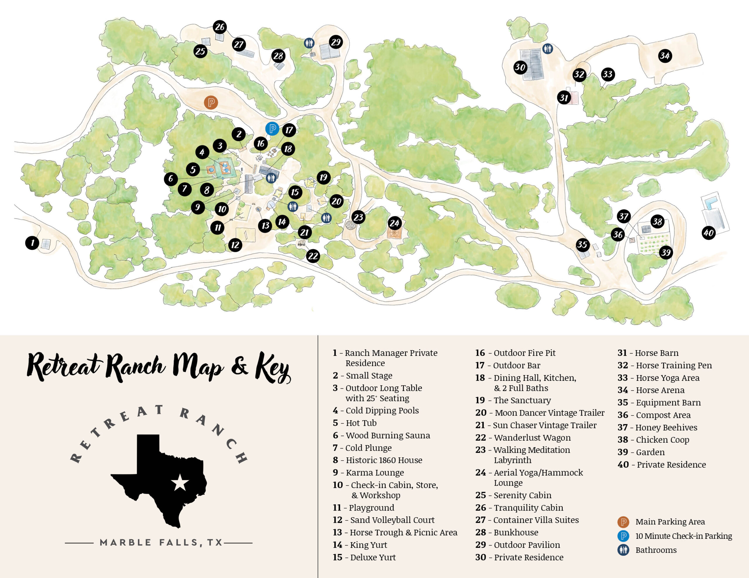 Retreat Ranch Map