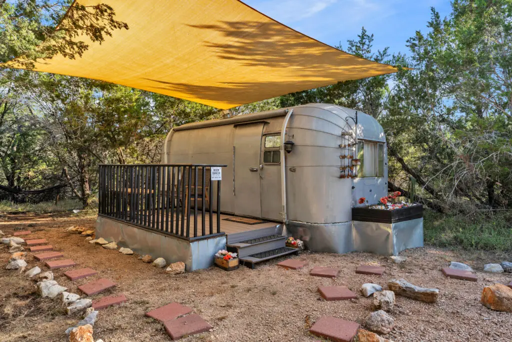 Moon Dancer Vintage Trailer at Retreat Ranch