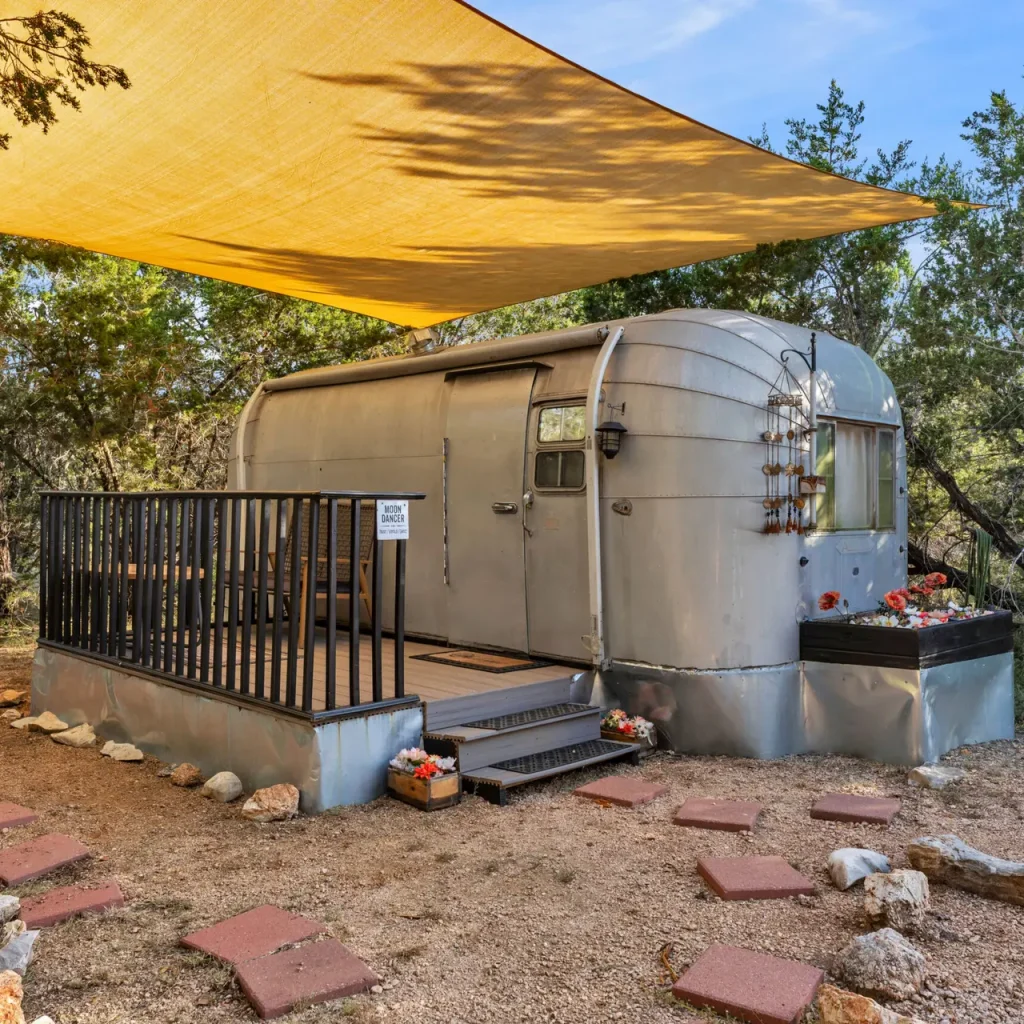 Moon Dancer Vintage Trailer at Retreat Ranch